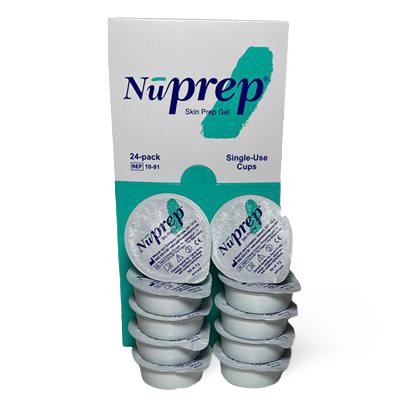 NuPrep® Single-Use Skin Preparation Gel Cups help reduce cross-contamination risk during EEG electrode application.