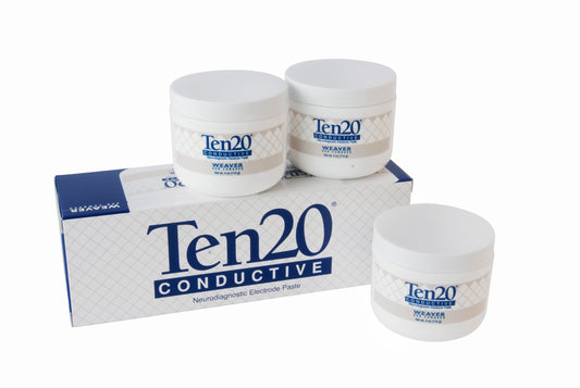 TEN20 conductive EEG paste 4 oz jar used for electrode application and secure electrode placement during EEG procedures.