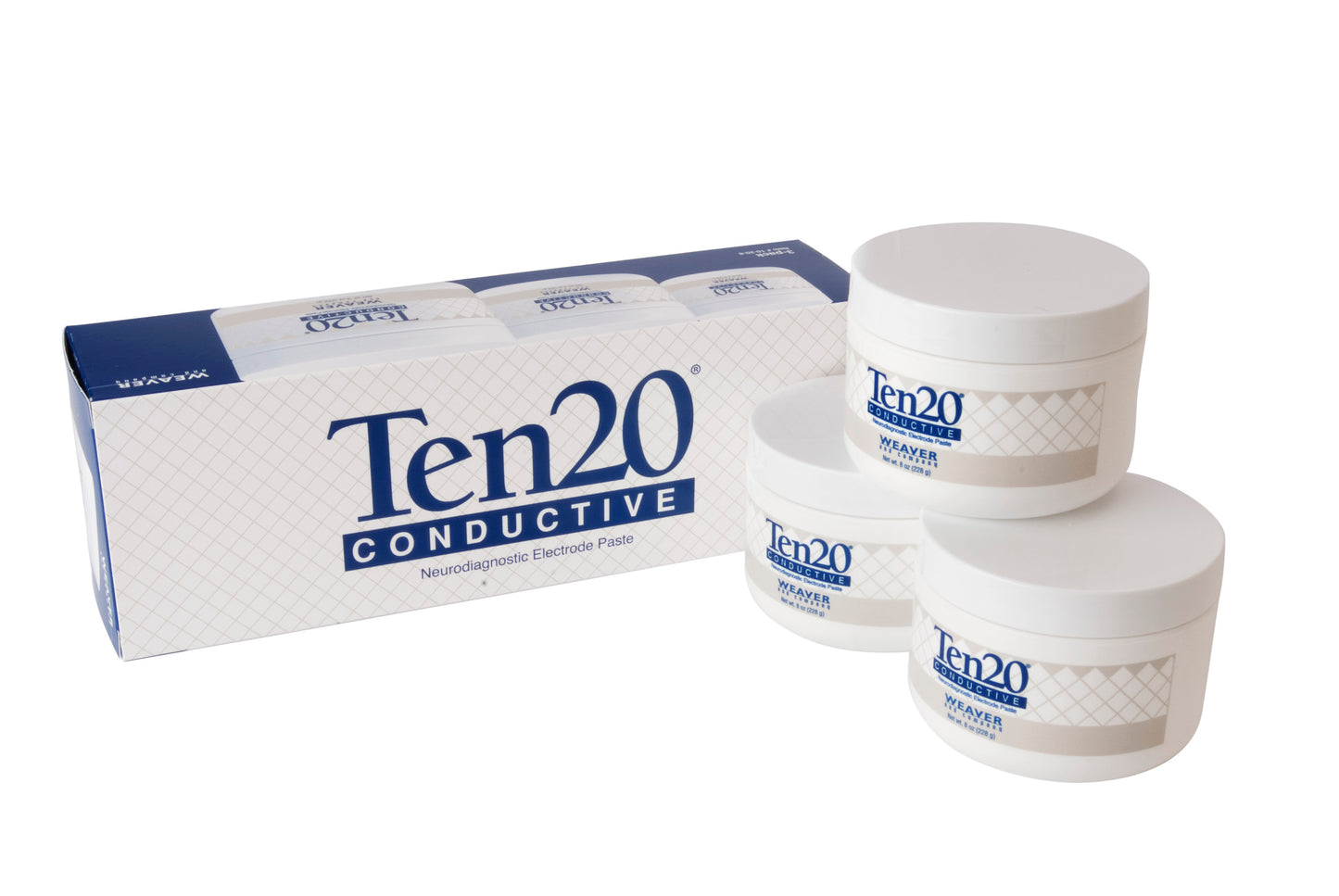 TEN20 conductive EEG paste 8 oz jar for EEG electrode application, long-term monitoring, and neurodiagnostic testing.