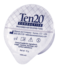 TEN20® Conductive Paste Single-Use Cup helps support infection control during EEG electrode application.